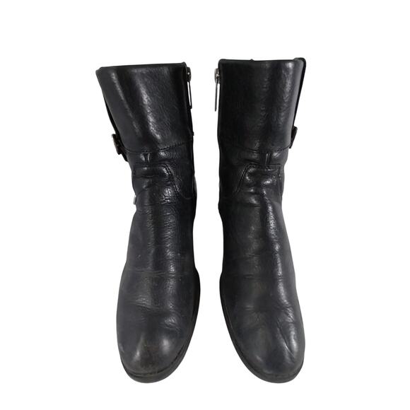 Harley-Davidson Black Leather Buckle Ankle Boots - Picture 4 of 13